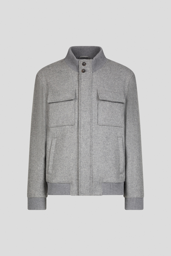 Grey blouson in pure wool with - Pal Zileri shop online