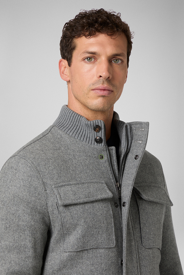 Grey blouson in pure wool with - Pal Zileri shop online