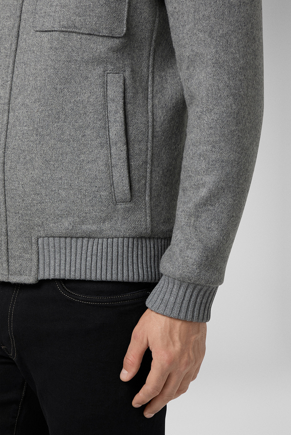 Grey blouson in pure wool with - Pal Zileri shop online