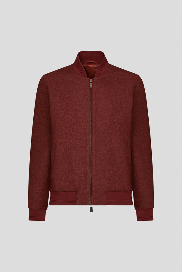 Pal Zileri Burgundy Wool and Silk Bomber