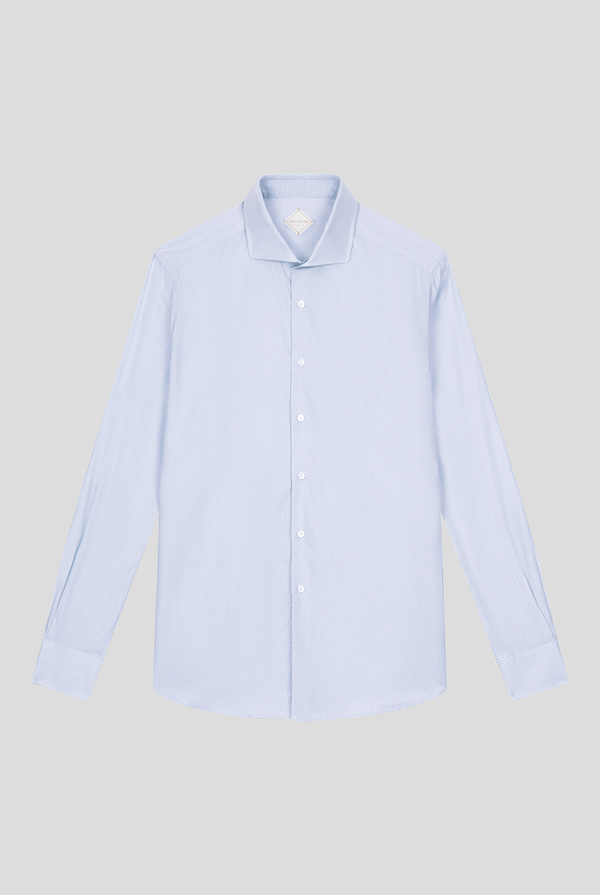 Micro jacquard shirt with contrasting details and collar Torino - Pal Zileri shop online