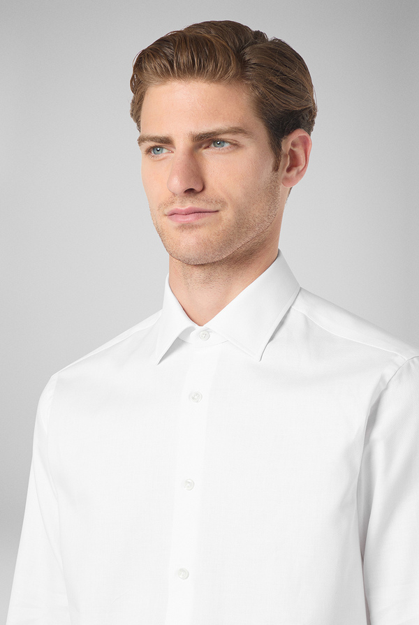 Micro jacquard shirt with collar Milano - Pal Zileri shop online