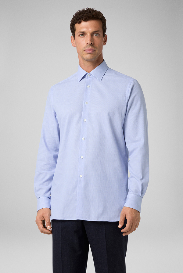 Camicia micro jacquard con collo Milano - Pal Zileri shop online