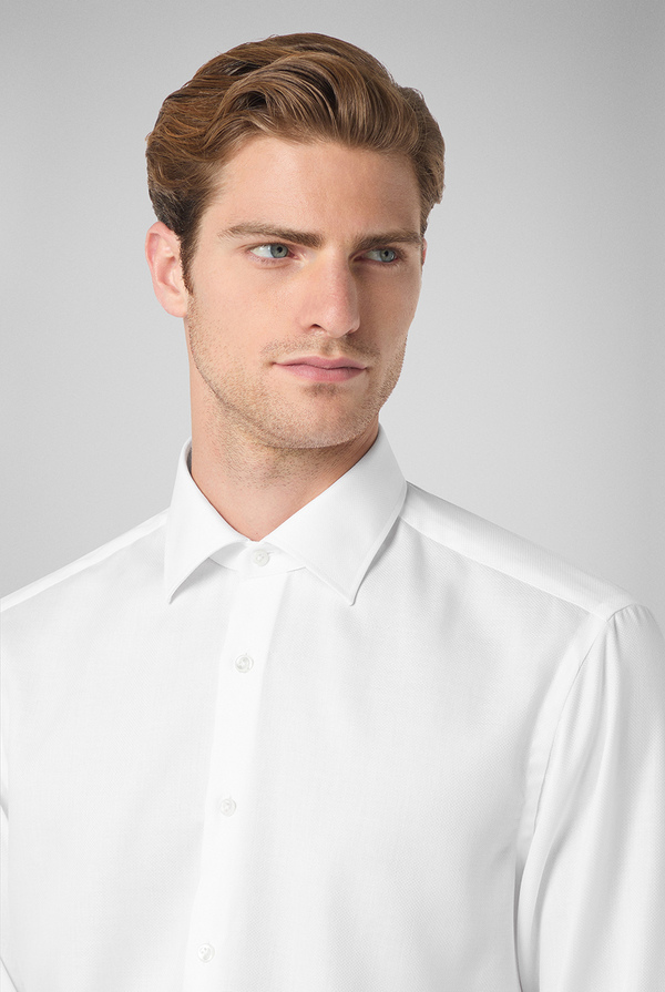 Micro pattern white shirt - Pal Zileri shop online