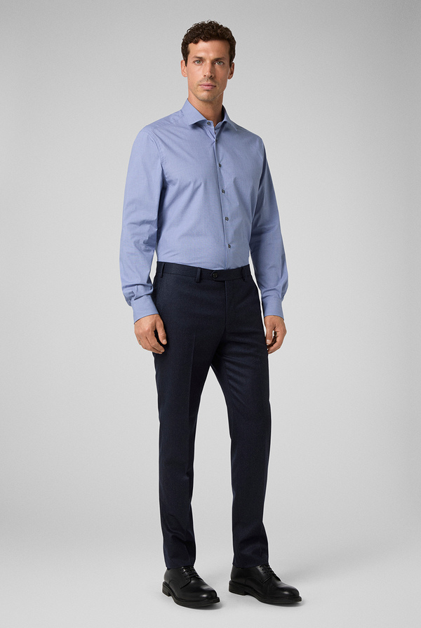 Camicia micro fantasia effetto denim - Pal Zileri shop online