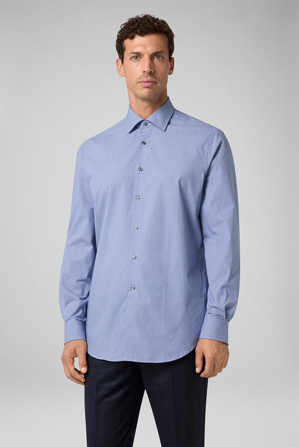 Camicia micro fantasia effetto denim - Pal Zileri shop online
