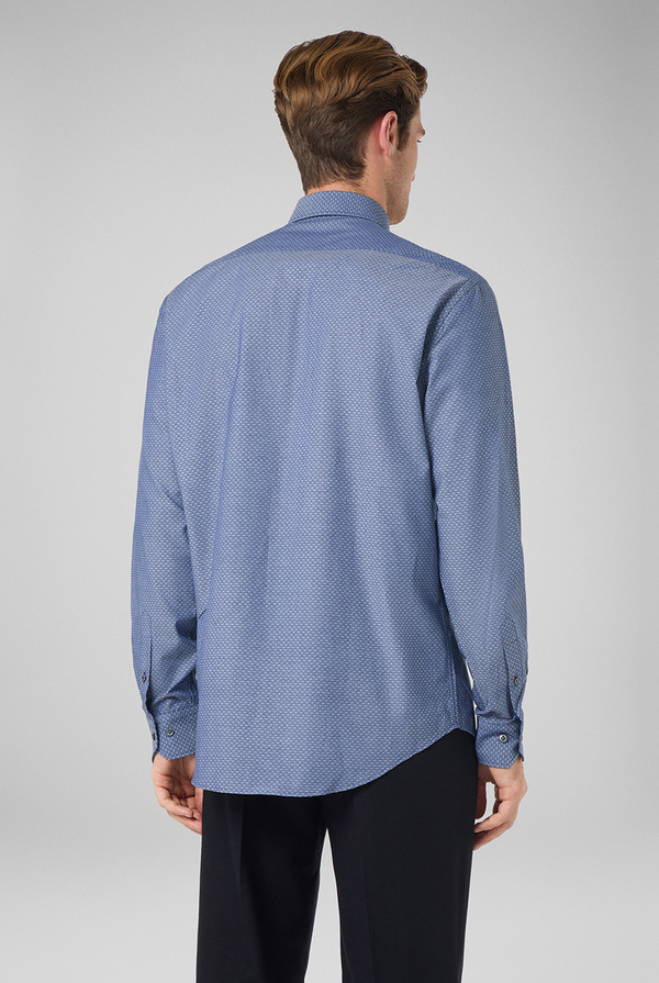 Camicia micro fantasia effetto denim - Pal Zileri shop online