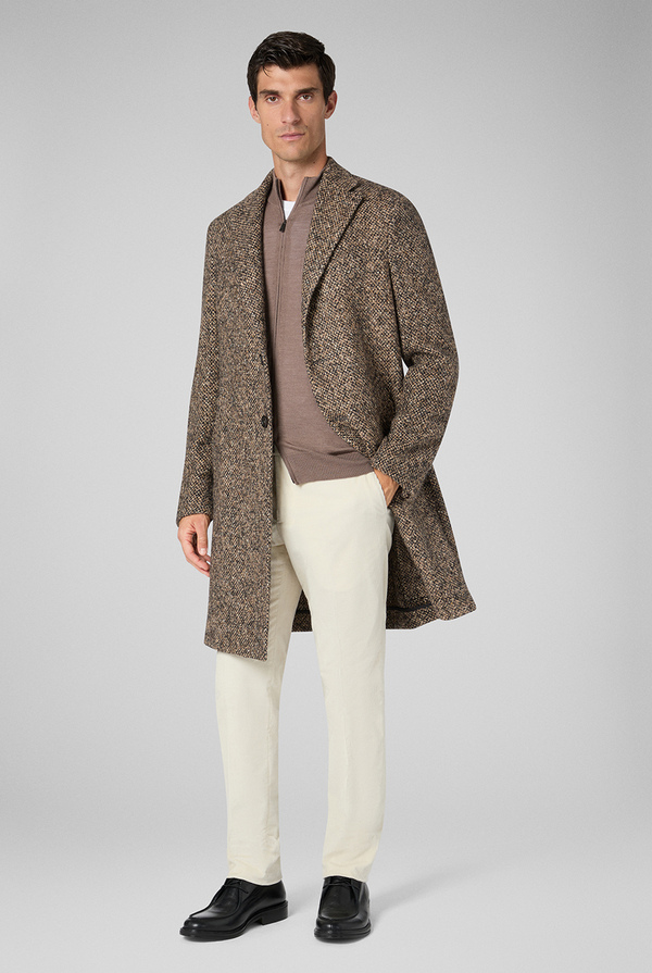 Coat in bouclè, silk and mohair - Pal Zileri shop online