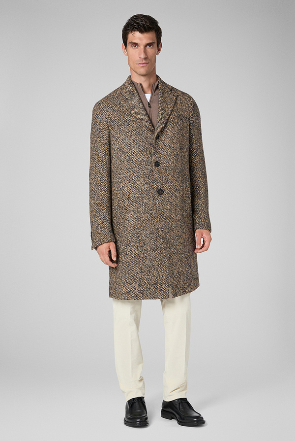 Coat in bouclè, silk and mohair - Pal Zileri shop online