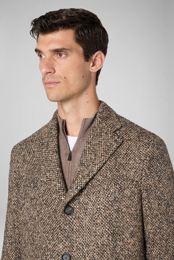 Coat in bouclè, silk and mohair - Pal Zileri shop online