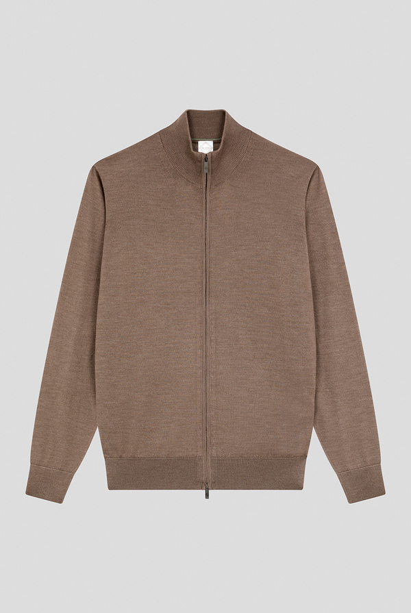 Wool and silk cardigan LIGHT BROWN Pal Zileri Shop Online