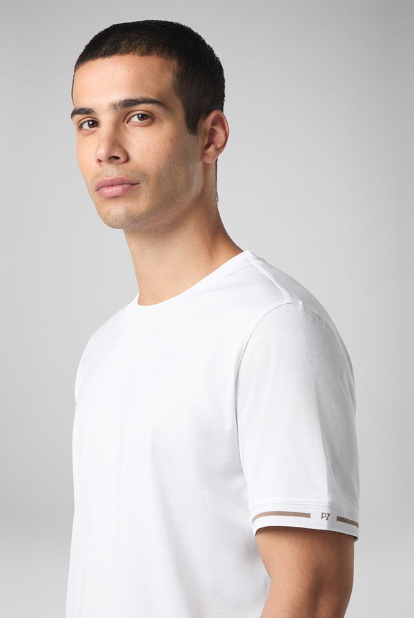 Jersey tshirt with embroidered logo - Pal Zileri shop online