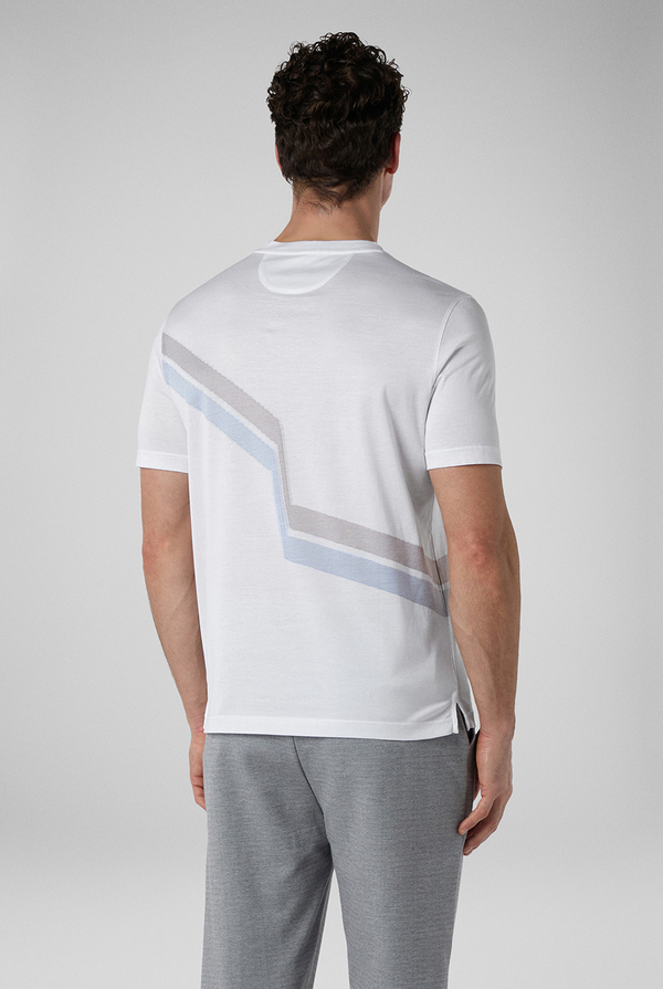 T-Shirt in jersey con intarsi jacquard - Pal Zileri shop online
