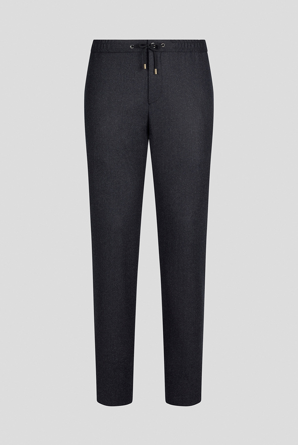 Drawstring trousers in pure wool grey - Pal Zileri shop online