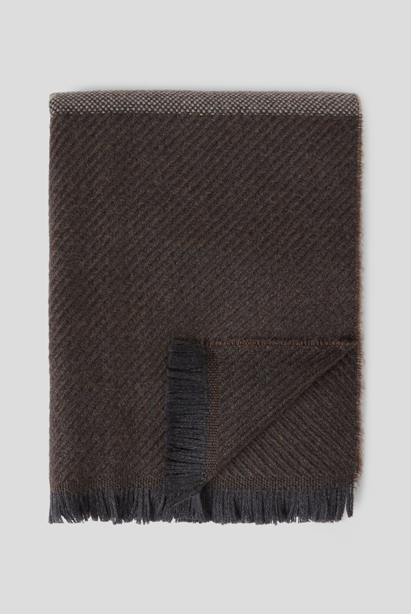 Wool scarf with micro stripes motif - Pal Zileri shop online