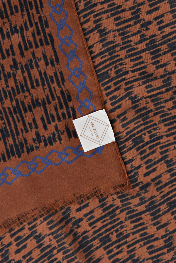 Printed scarf in modal and cashmere - Pal Zileri shop online