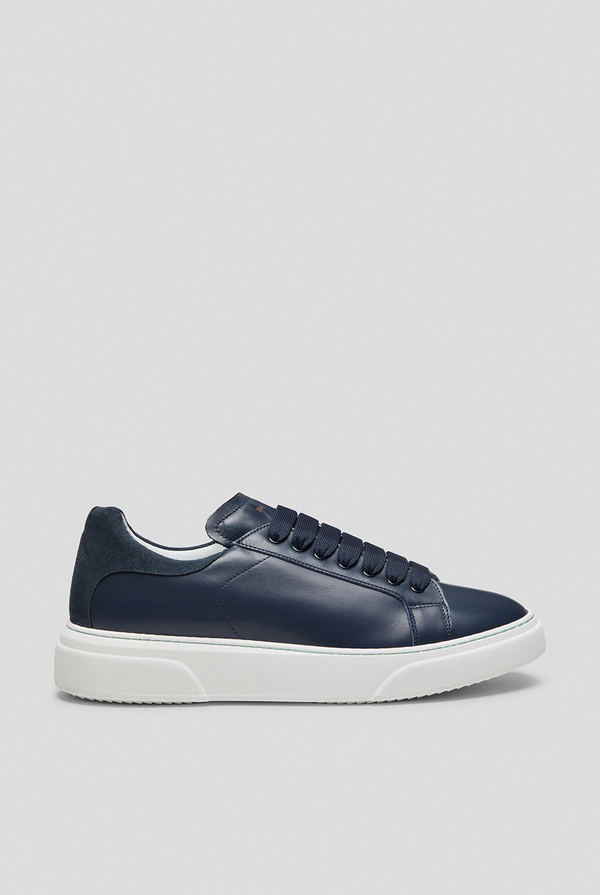 Sneakers in leather and suede with thick sole - Pal Zileri shop online