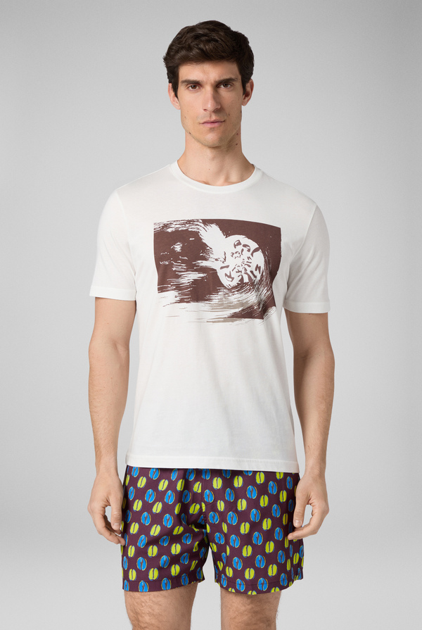 Tshirt in cotton with abstract print - Pal Zileri shop online