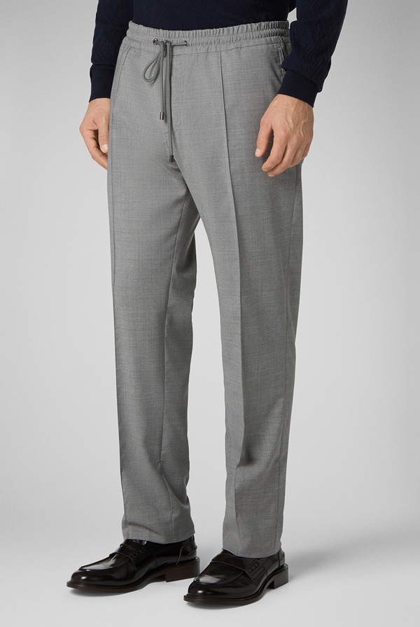 Pantaloni in pura lana stretch con coulisse regolabile - Pal Zileri shop online