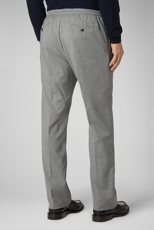 Pantaloni in pura lana stretch con coulisse regolabile - Pal Zileri shop online