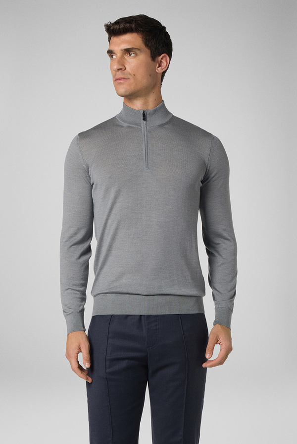 Stand up collar sweater GREY Pal Zileri Shop Online
